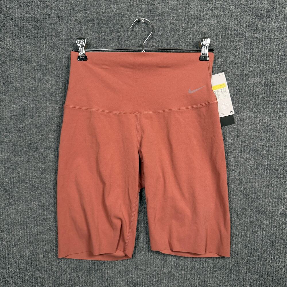 New Nike Womens Small Dri-Fit Capris Tight Cycling Training Burnt Orange Raw Hem